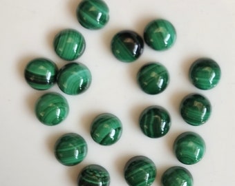 Cabochon rond en malachite verte naturelle, qualité AAA, 3 mm à 40 mm, lot de 1 pièce