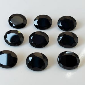 Natural Black Onyx Oval Faceted AAA Quality 3x5 mm Loose Gemstone