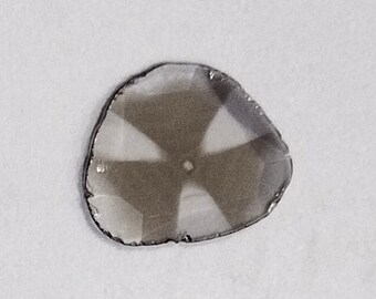 Natural Rare Diamond 0.245Ctw Trapiche 7.5x6.6mm Slices Top Quality