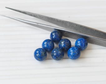 Natural Lapis Lazuli 4 mm Round Smooth Sphere Balls Undrilled AAA Quality, No hole Small Sphere