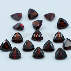 Natural Red Garnet Trillion 8 mm Faceted AAA Quality- 8 mm Red Garnet Faceted