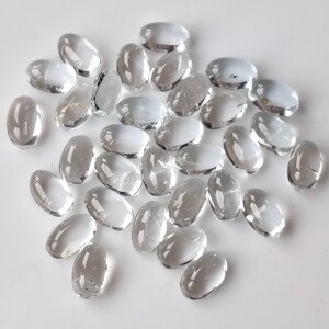 Topacio blanco natural de primera calidad, 7 x 9 mm, forma cabujón ovalado, calidad AAA