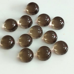 Natural smoky Quartz Round Cabochon 6 mm AAA Quality- Calibrated Size Loose Gemstone