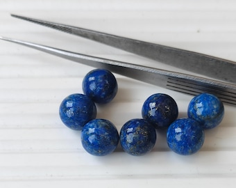 Natural Lapis Lazuli 6mm Round Smooth Sphere Balls Undrilled AAA Quality, No hole Small Sphere