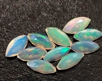 天然エチオピア産オパール – 5 x 10 mm ファセットカット マーキーズ