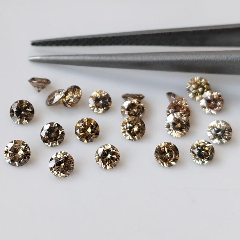 Faceted Diamond Brown - Etsy UK