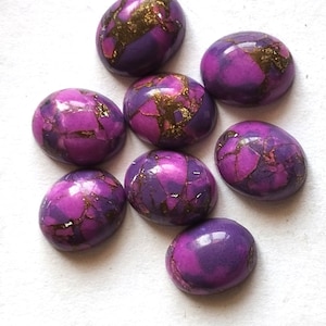 Mohave 10x14 mm purple copper Turquoise Oval cabochon AAA Quality