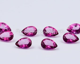 Natural coated pink topaz Pear 5x7 mm Faceted AAA + Quality- Superb Luster Pink Topaz Pear