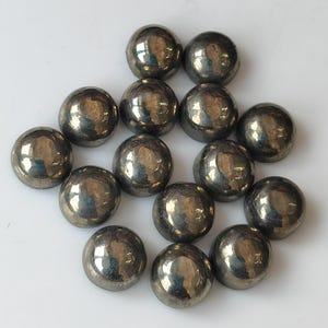 Natural 6 mm Pyrite Round Cabochon AAA Quality - Calibrated Size Loose Gemstone