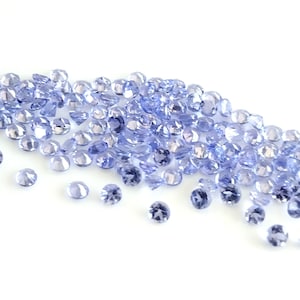 Natural Tanzanite Round Faceted 1 mm AAA Quality - Loose Gemstone Top Quality