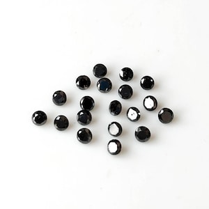 Natural Black Diamond Brilliant Round Cut 3 mm AAA Quality - Loose Black Diamond Faceted
