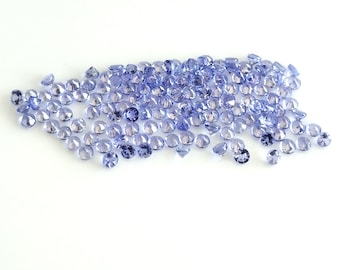 天然AAAタンザナイト – 2.5mmラウンドファセットカット宝石 - Etsy 日本