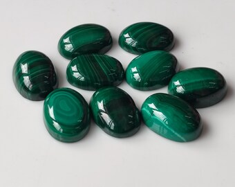 Cabujón ovalado de malaquita verde natural, calidad AAA, de 3 x 5 mm a 20 x 30 mm, lote de 1 pieza