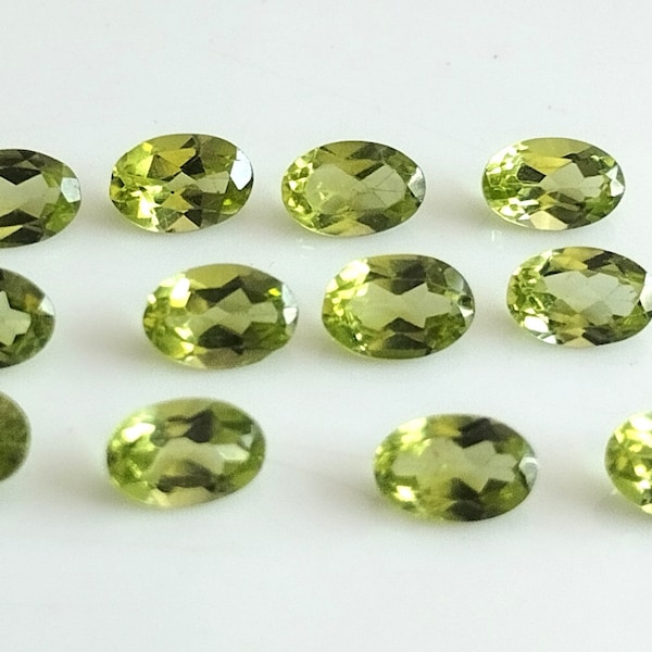 Natural peridot Oval 5x7 mm Faceted AAA Quality Loose Gemstone