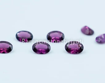 Granate rodolita natural de altísima calidad, 6 x 8 mm, facetado ovalado, calidad AAA - Granate rodolita rosa suelto, ovalado