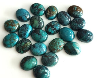 Natural 3x5 mm Tibbati Turquoise Oval cabochon AAA Quality, Loose Tibetan Turquoise Oval