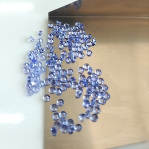 Natural Tanzanite Round Faceted 1.5 mm AAA Quality - Loose Gemstone Top Quality