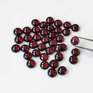 Natural Super Top Quality Rhodolite Garnet 3 mm Round Cabochon AAA Quality- Calibrated Rhodolite Gemstone