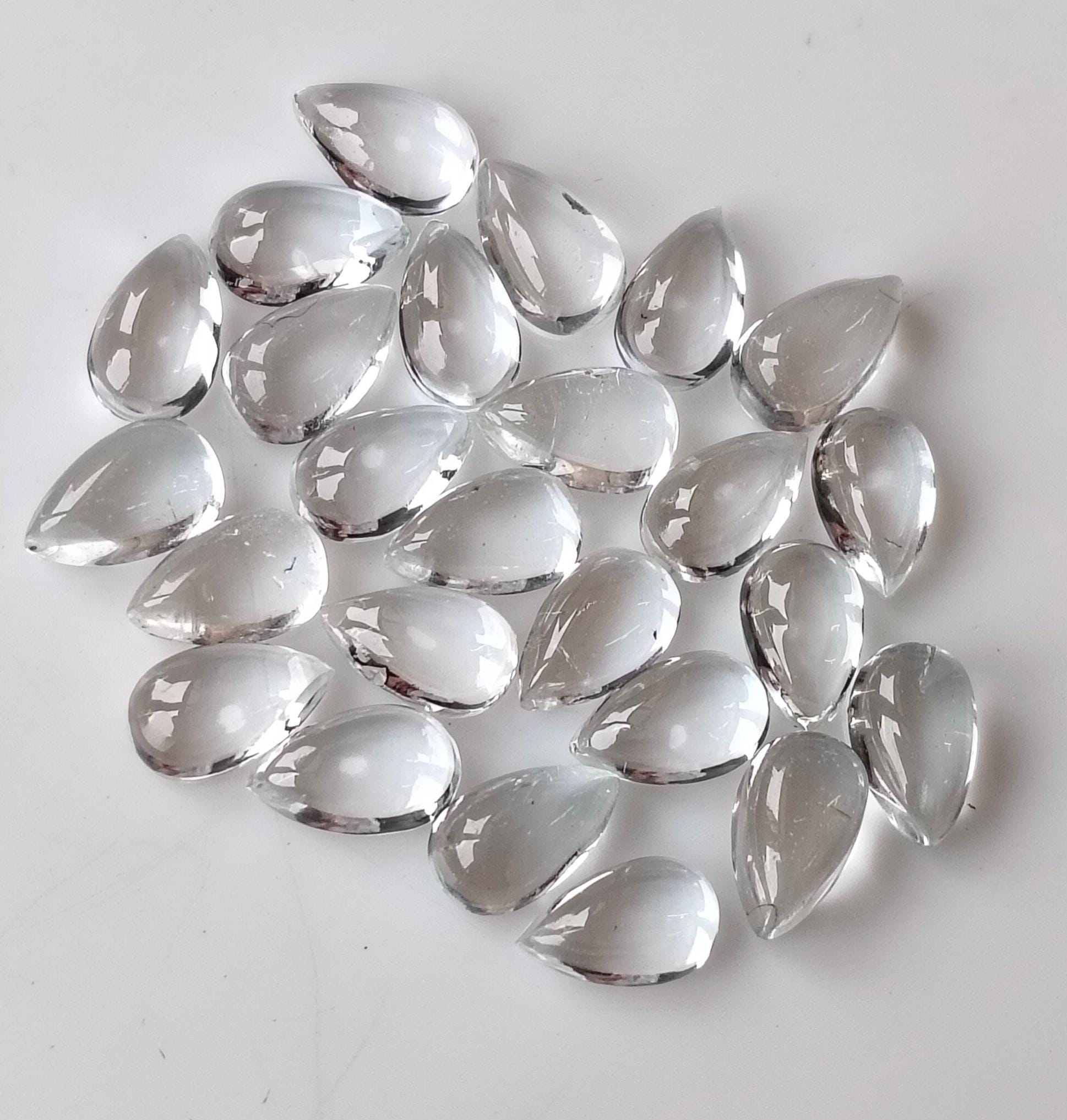 thumbnail image 2 of 2pc Natural AAA White Topaz 6mm Round Cut Gemstone Set - Loupe Clean From India 2 of 4