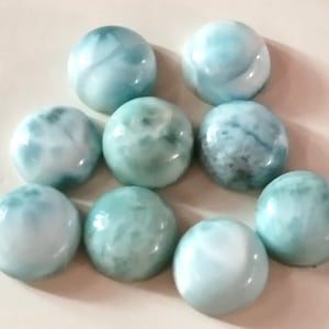 Natürliche Larimar Runde Cabochon 7 mm AAA Qualität kalibriert Edelstein für die Schmuckherstellung