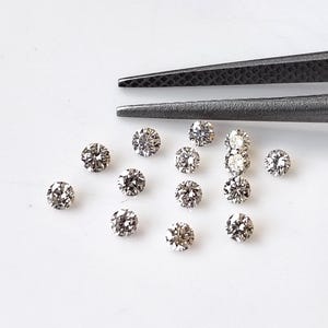 Diamante bianco naturale colore J-K purezza VS diamante taglio brillante rotondo 1 mm qualità AAA