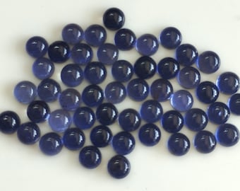 Natural Iolite Round cabochon 8 mm AAA Quality, Calibrated size Loose Gemstone