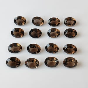 Natural smoky Quartz Oval Faceted 10x12 mm  AAA Quality