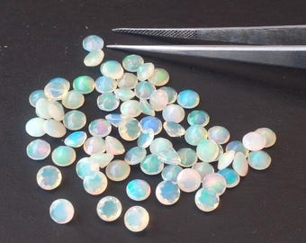 天然マルチファイア最高品質のエチオピア産オパール、ラウンド6mm 
