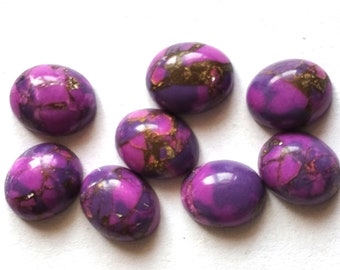 Mohave 6x8 mm purple copper Turquoise Oval cabochon AAA Quality