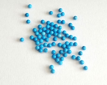 Natural sleeping Beauty Arizona Turquoise Sphere Round 3mm Smooth Polished Arizona Turquoise Balls