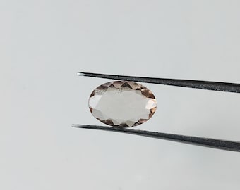 Natural Peach Tourmaline 1.30 ct.  7x10 mm Oval Faceted AAA Quality