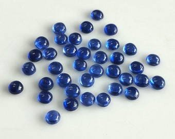 Natural Blue kyanite Round 3mm Cabochon AAA Quality, Natural kyanite cabs For Jewelry making