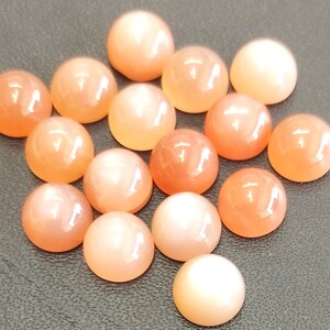 Natural peach moonstone Round Cabochon 10 mm AAA Quality- Peach moonstone Cabochon Round