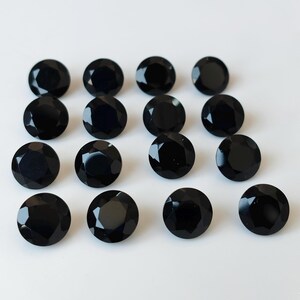 Natural Black Onyx Round Faceted AAA Quality 11 mm - Black Onyx Loose Gemstone