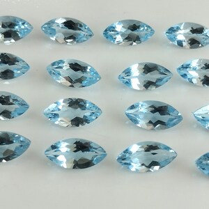 Natural Sky Blue Topaz Marquise Faceted 6x12 mm AAA Quality, Topaz Marquise Cut Faceted Loose For Jewelry