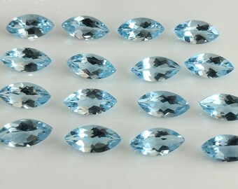 Natural Sky Blue Topaz Marquise Faceted 2x4mm AAA Quality, Topaz Marquise Cut Faceted Loose For Jewelry