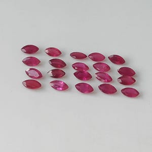 Naturlig rubinglasfylld 2 x 4 mm Marquise fasetterad AAA-kvalitet