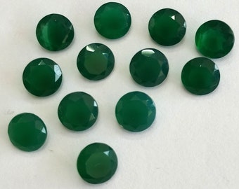 Natural Green Onyx 2.5 mm  Round Faceted AAA Quality - Faceted Round Calibrated Loose Gemstone