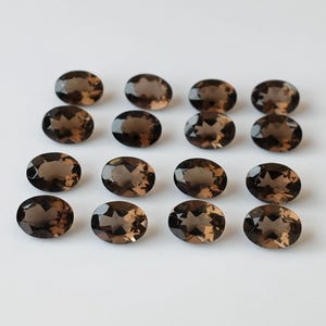 Natural smoky Quartz Oval Faceted 6x8 mm  AAA Quality