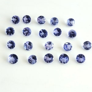 Natural Tanzanite Round Faceted 3 mm AAA Quality - Loose Gemstone Top Quality