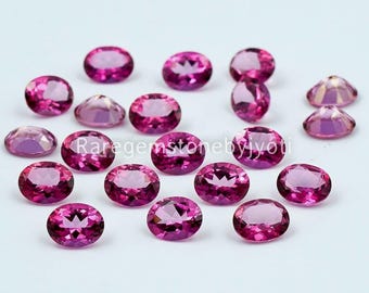 Ovaler, facettierter, naturbeschichteter rosa Topas (10 x 14 mm) in AAA+-Qualität, Topas-Ringanhänger, rosa Topas-Schmuck