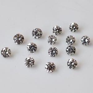 Natural White Diamond J-K Color VS Purity Diamond Brilliant Round Cut 2.5 mm AAA Quality