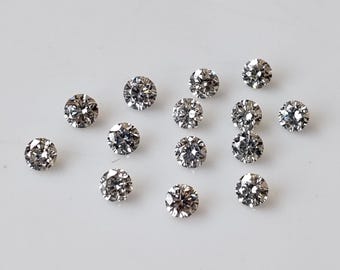 Natural White Diamond J-K Color VS Purity Diamond Brilliant Round Cut 2.5mm AAA Quality
