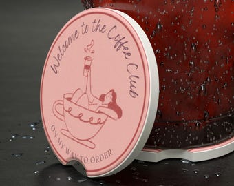 Posavasos para coche - Bienvenido al Club del Café Portavasos rosa para taza de café