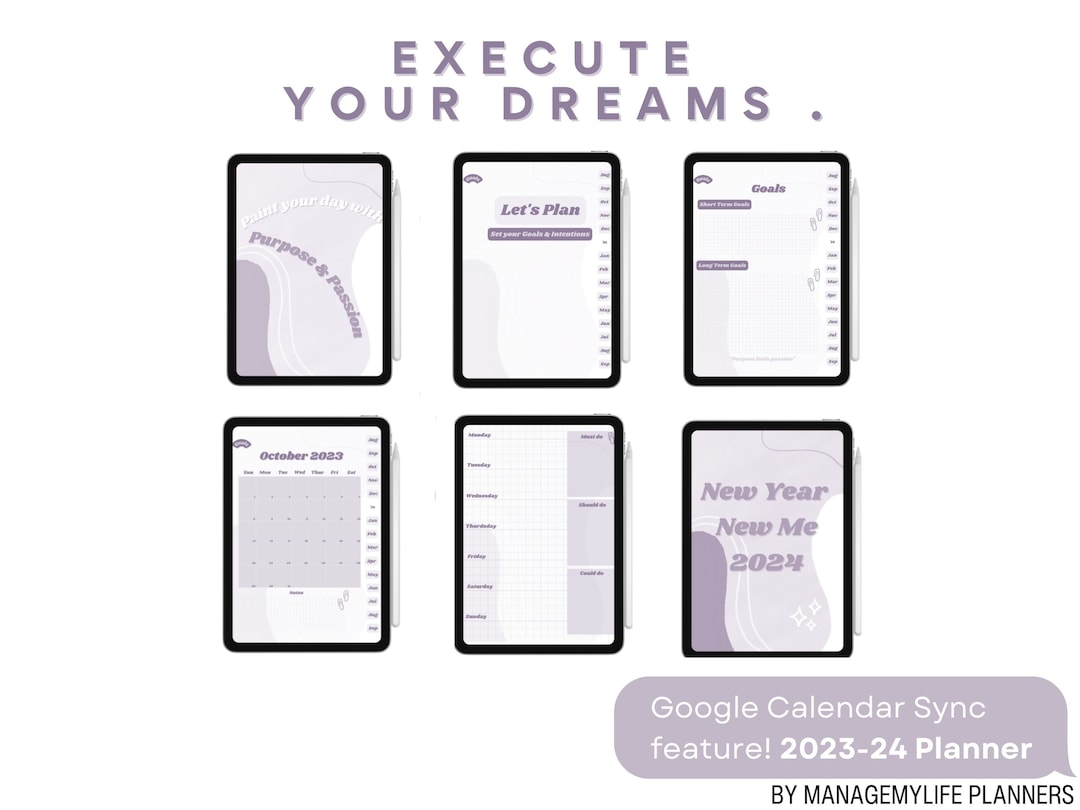 Purple Digital Planner for iPad Back to School Edition Etsy