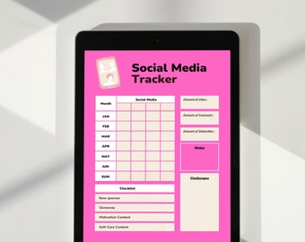 Social Media Planner, Instagram Planner, Marketing Planner, Printable Planner, Content Planner, Social Media Content Calendar, Social Media
