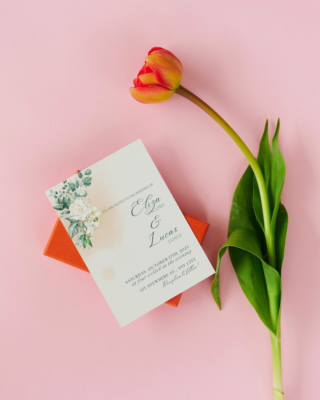 CANVA Wedding Invitation Template Set Wedding Invitation With RSVP