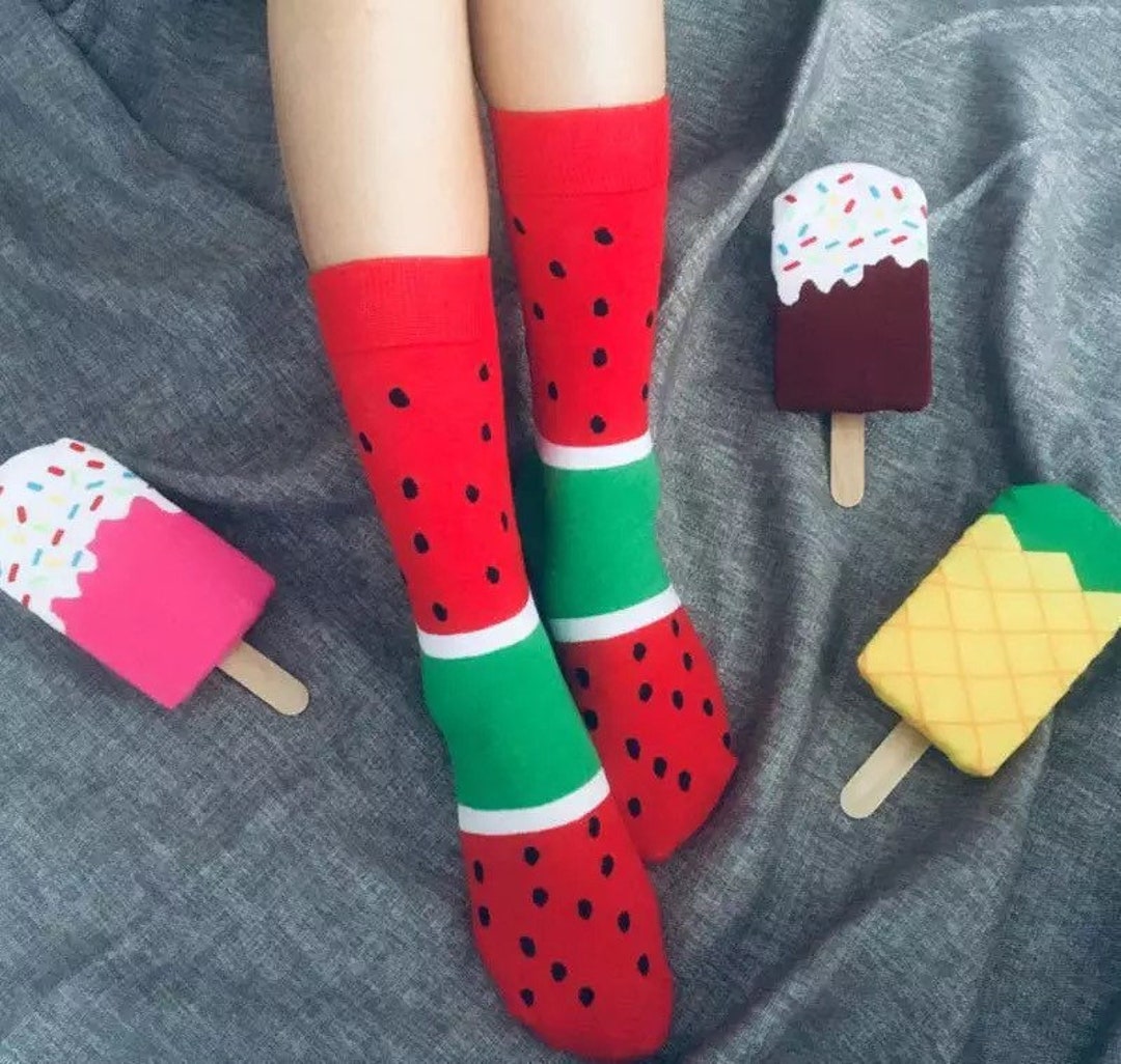 Nerve Republikanske parti Dem Ice Pop Socks 4 Colors Strawberry Chocolate Pineapple - Etsy