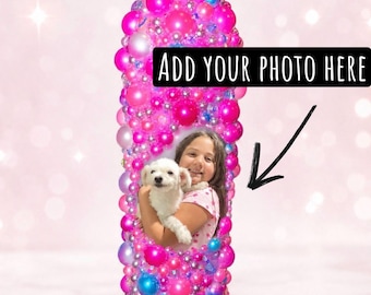 Marcador de bingo con foto personalizada – Cubierto de perlas y diamantes de imitación, recargable, regalo de bingo