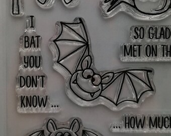 Stamps by Gerda Steiner "Bats", clear stamps or dies